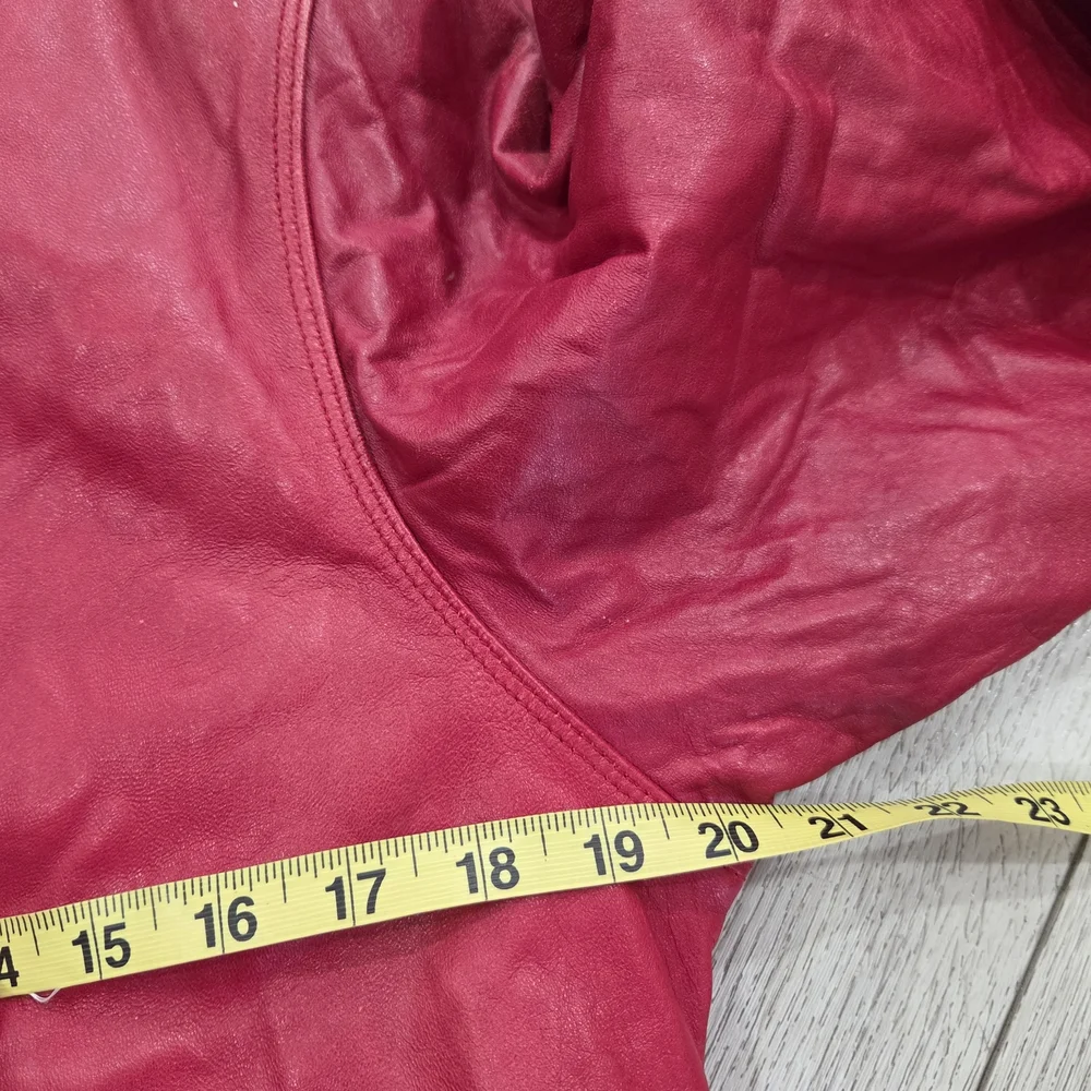 Vintage 90s  Leather Bomber Jacket - Picture 10 of 12